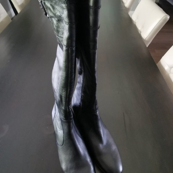 Mark Fisher tall black leather boots - Picture 6 of 8